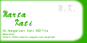 marta kati business card